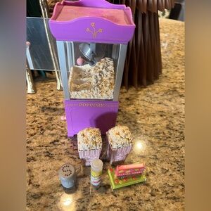 American Girl Purple Popcorn Machine Toy Set